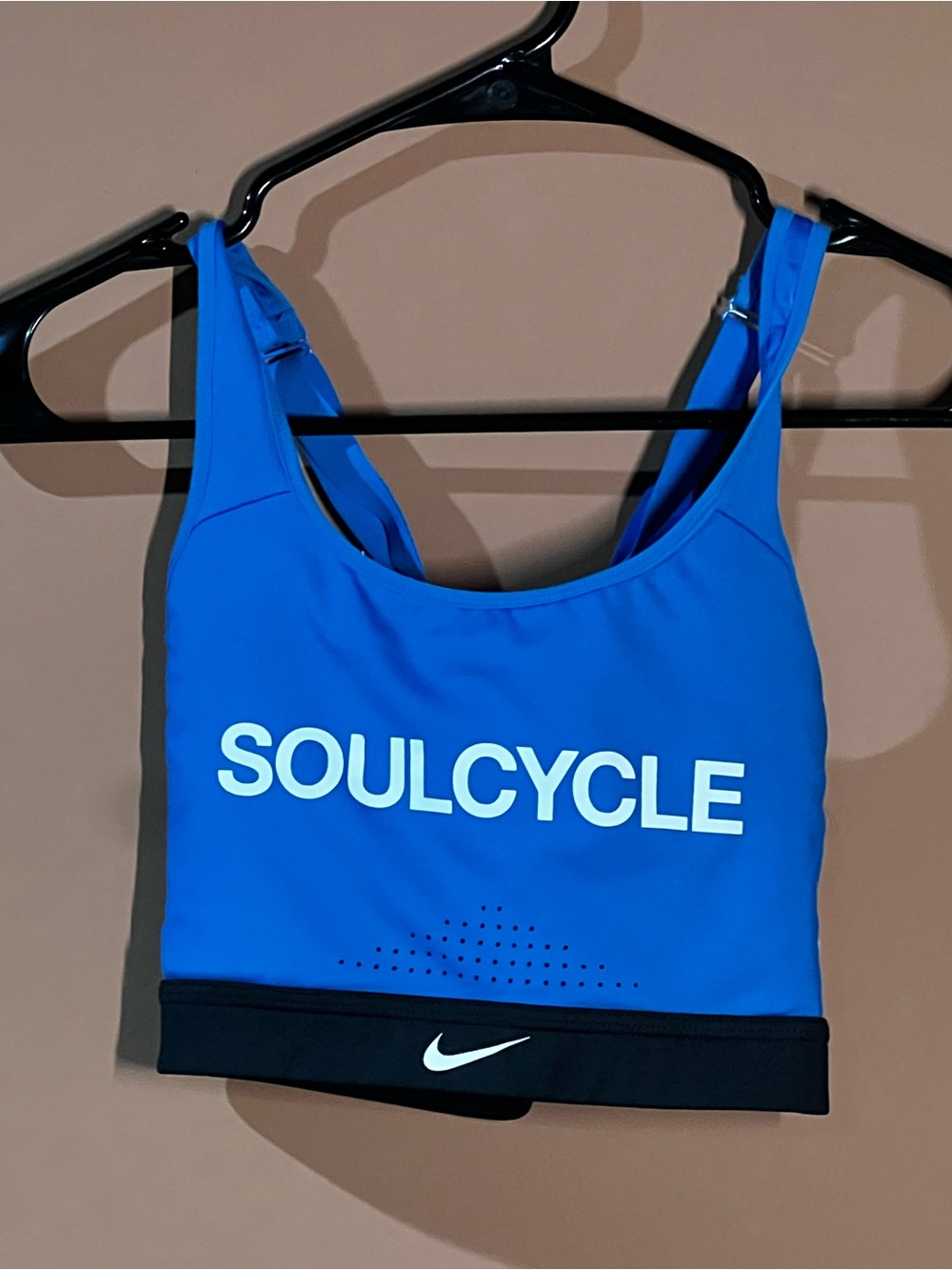 Nike Blue SoulCycle Performance Sports Bra with Black Band